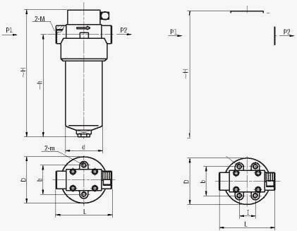 ZU-H、QU-H系列壓力管路過濾器管路連接